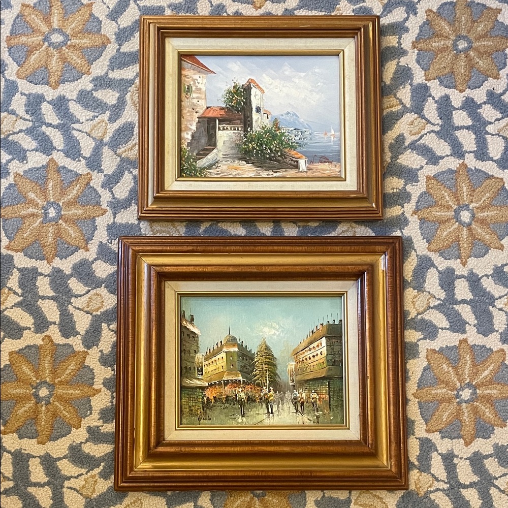 Framed Landscape and Cityscape Paintings